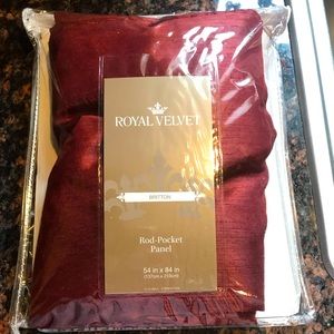 Rod pocket panel 84” curtain color BRICK. Great condition, no tears, no stains